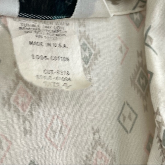 Vintage 1970s Apostrophe Made In USA  - Aztec Western Blouse Shirt Women's S - Picture 4 of 4